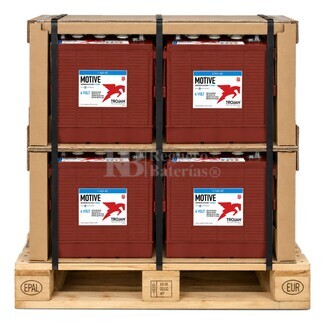 4 Bater�as TROJAN L16G-AC |  6 Voltios 433 Amperios C100 